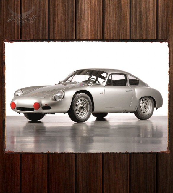 Металлическая табличка Porsche 356B 1600GS Carrera GTL Abarth Металлическая табличка Porsche 356B 1600GS Carrera GTL Abarth